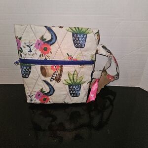 🐸Quilted clutch wallet cosmetic bag purse handmade country style